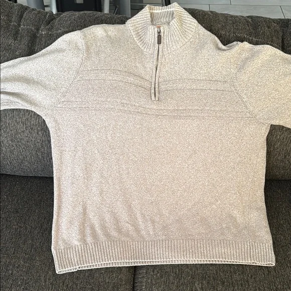 Dockers Sweaters Mens Dockers Beige Tan Half Zip Sweater Xl